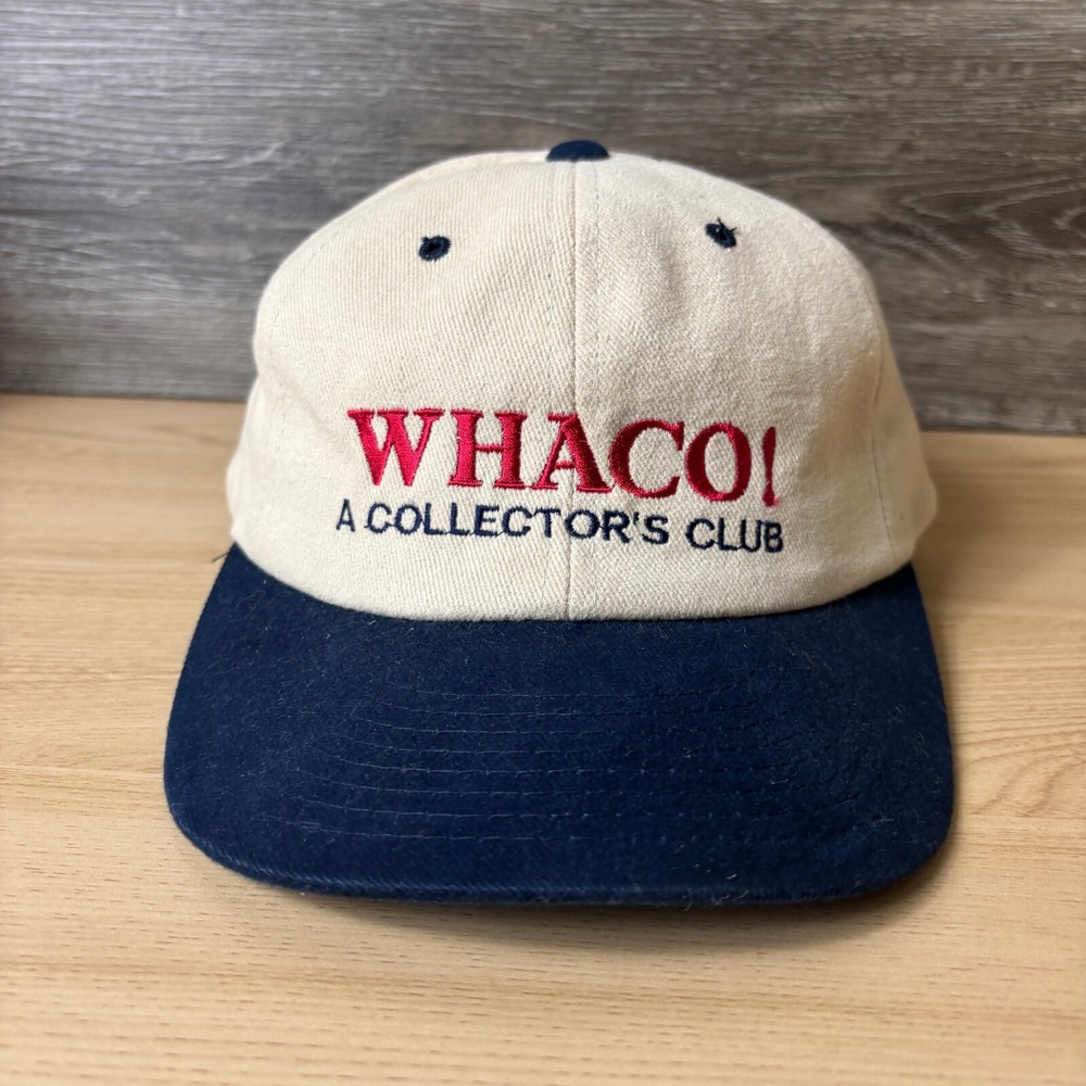 Vintage Whaco‎ Hat Cap Snap Back Beige Collectors Club Adjustable